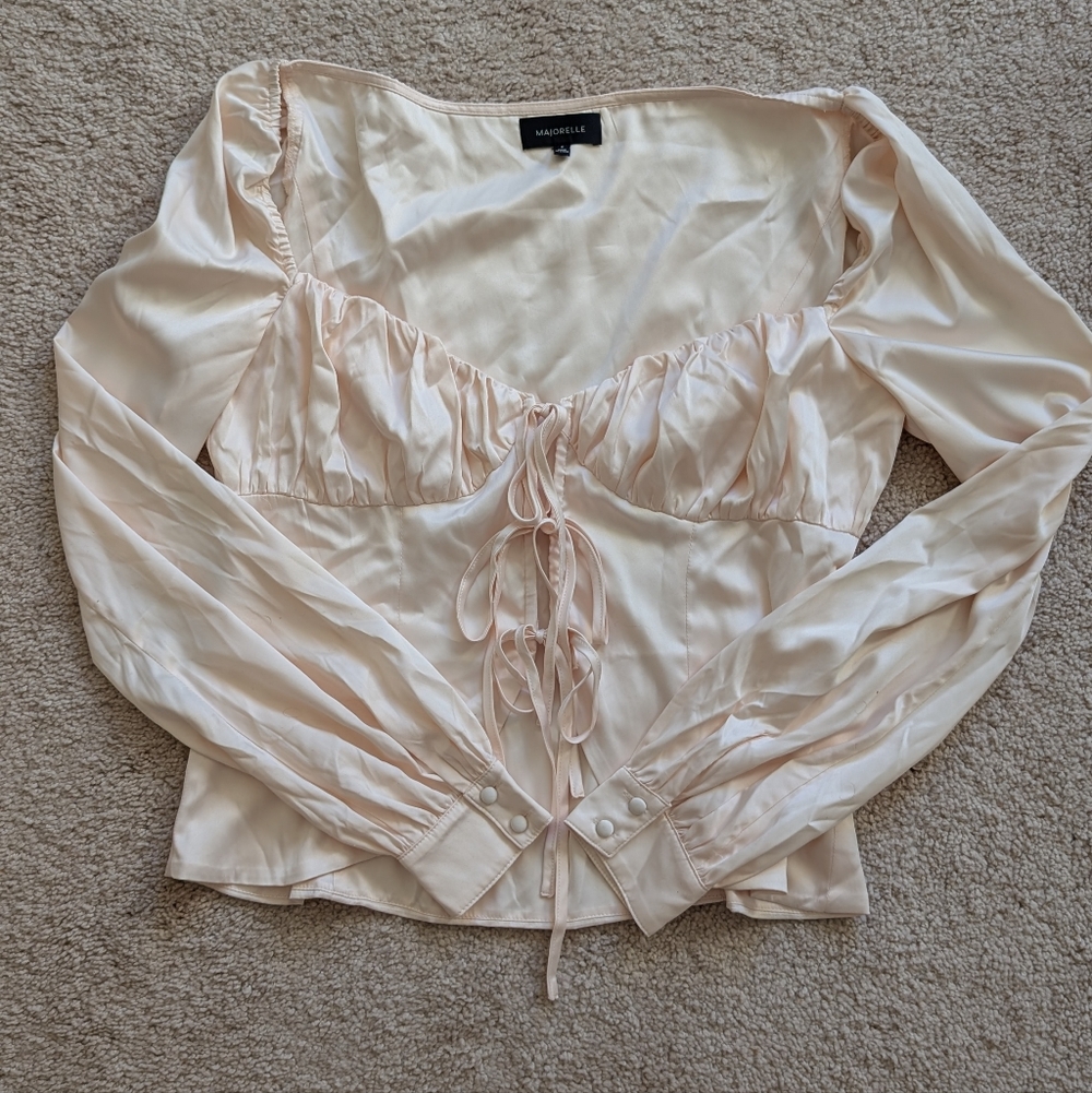 Majorelle Cream Long Sleeve Top